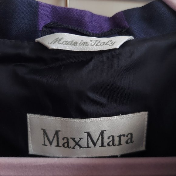 MAX MARA Suit (Jacket+Skirt) Geometric Pattern Peplum in Purple - Picture 4 of 8